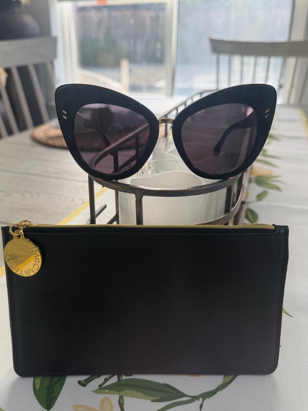 Stella McCartney Women’s Black Cat Eye Sunglasses - SC0037S - Picture 2 of 7